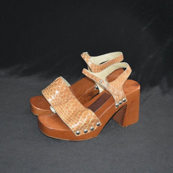 Vintage Maraolo Italian Snake Skin Sandals - Picture 1 of 8